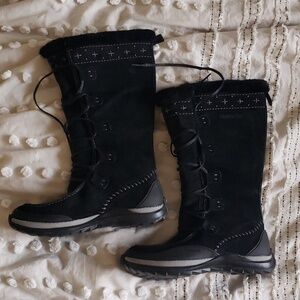 CAT Caterpillar women's winter leather boots black size 6